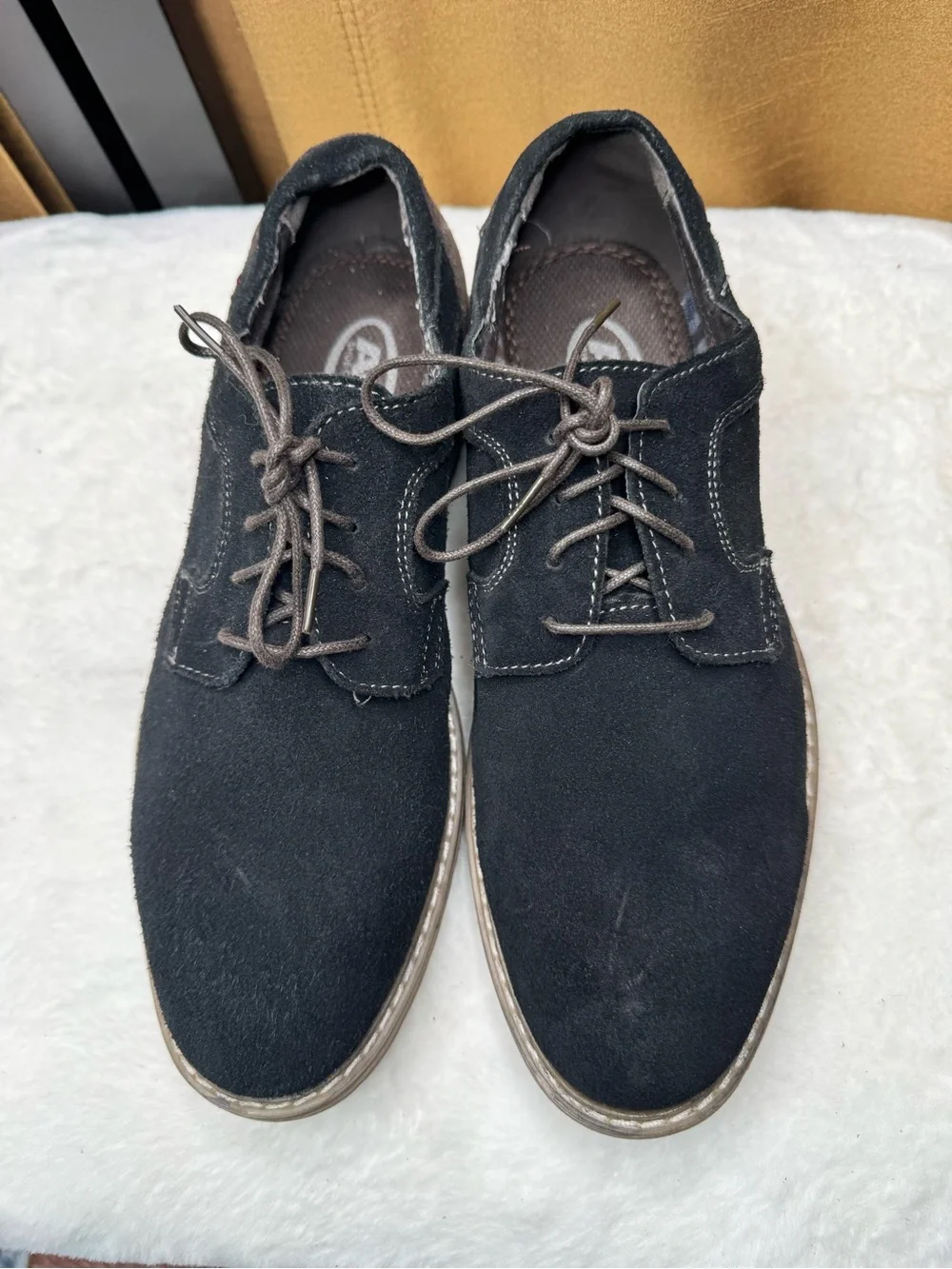 AM Shoe Company Black Suede Derby Casual Shoes Men’s EU 40 US 7